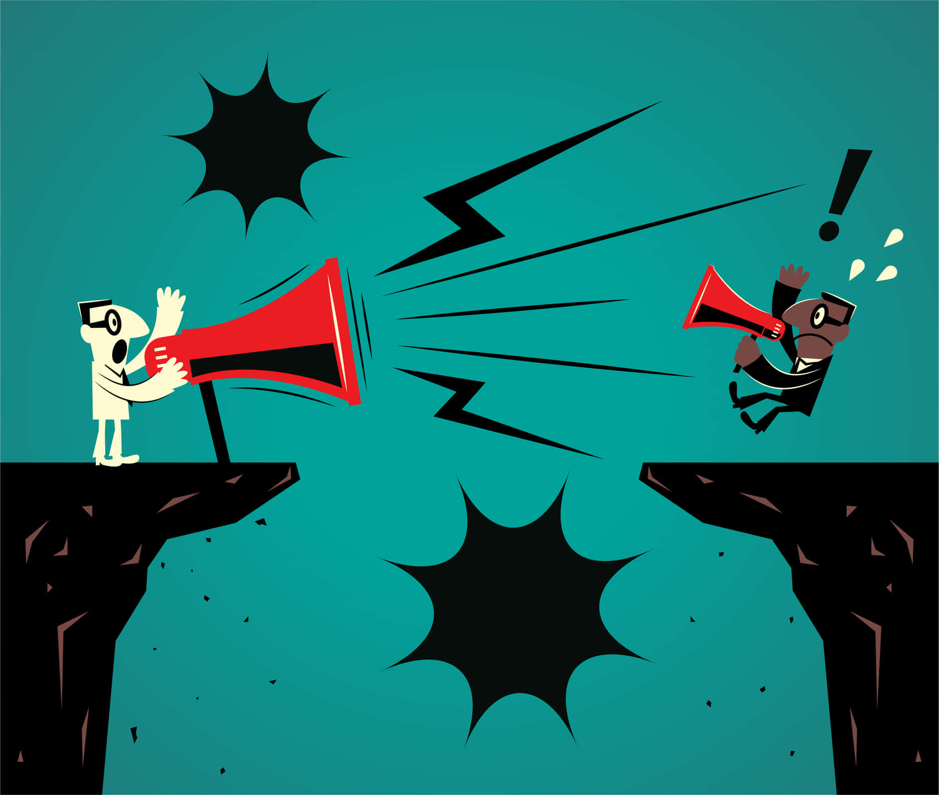 Contentious Vintage Style Cartoon