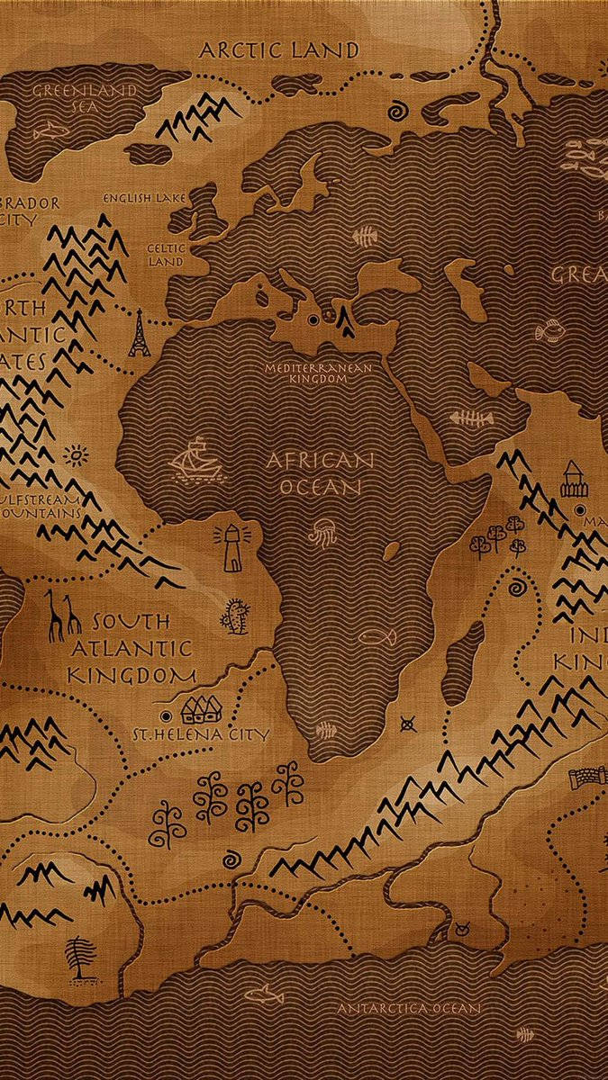 Continent Map Africa Iphone