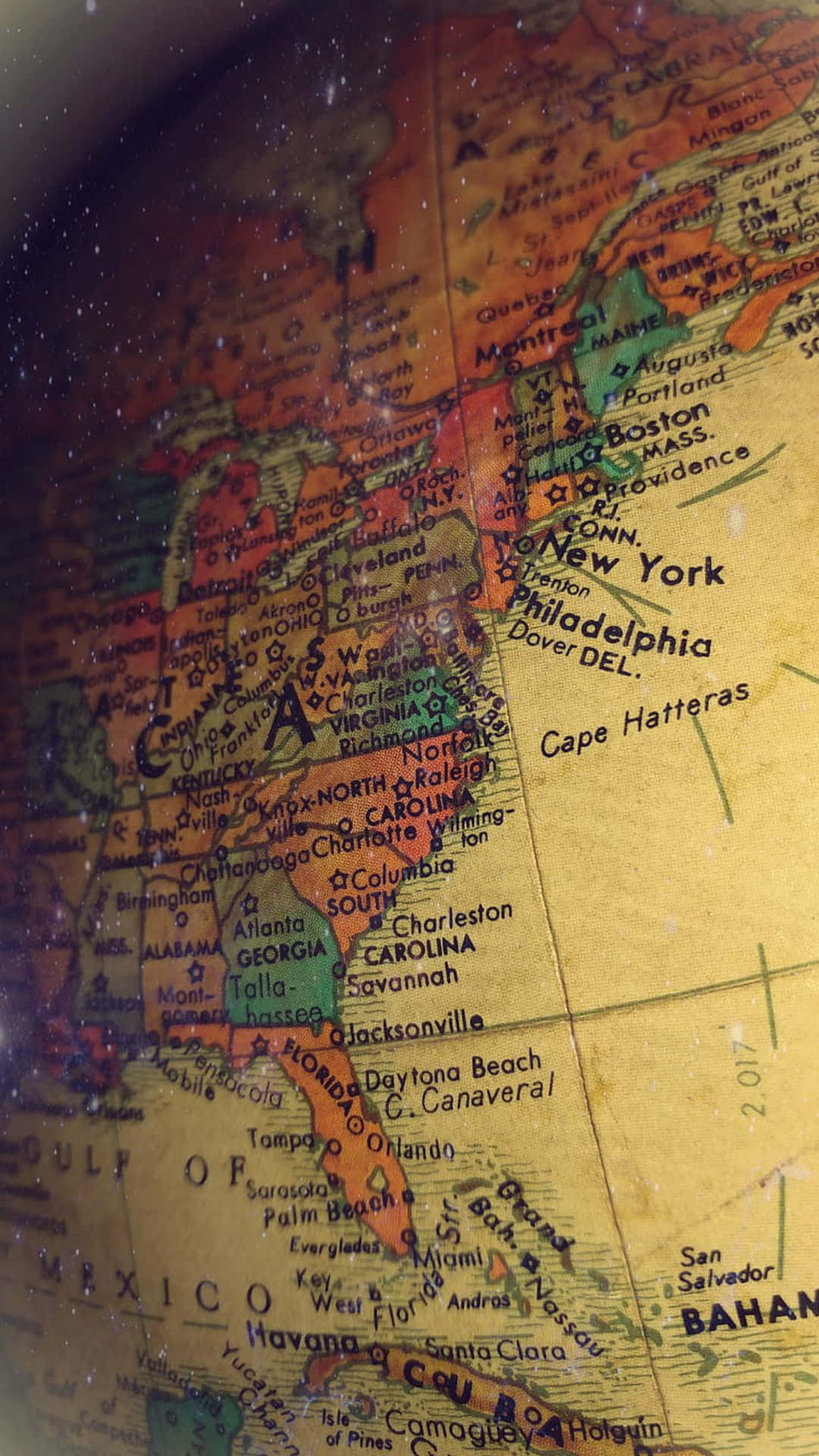 Continent Of North America On Globe Map Background