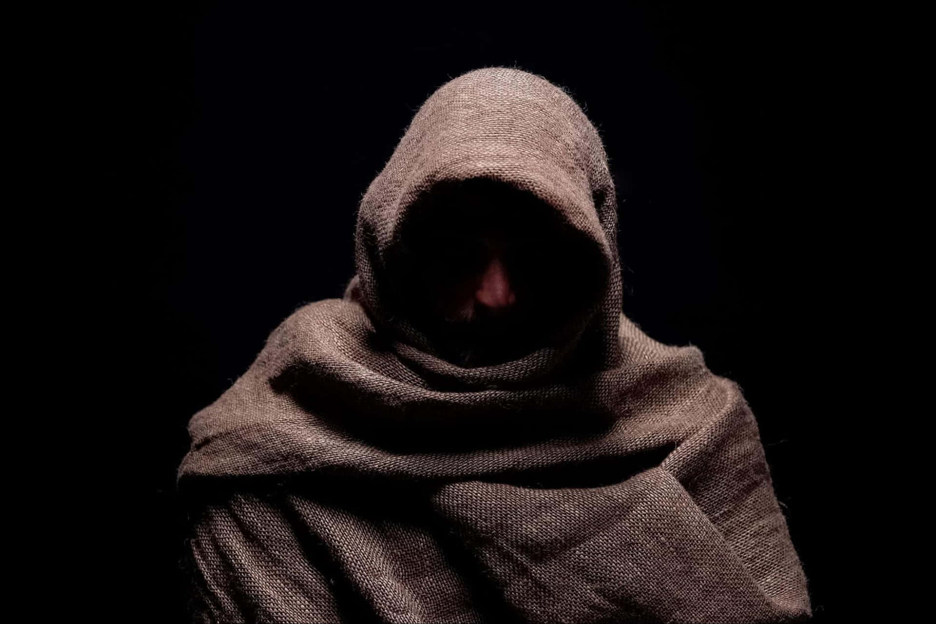 Contrite Person Covered In Blanket Background