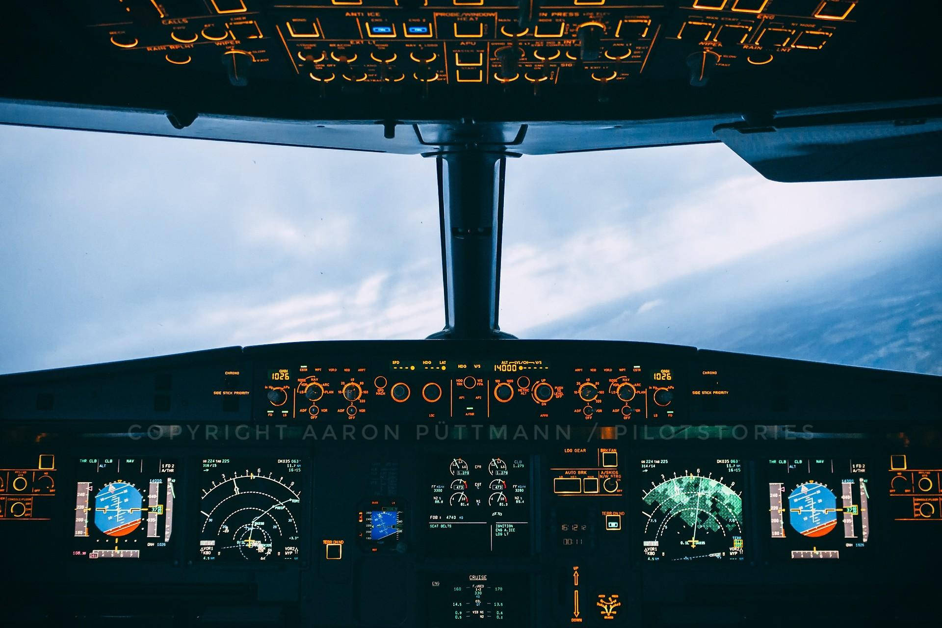 Control System Airplane 4k Background