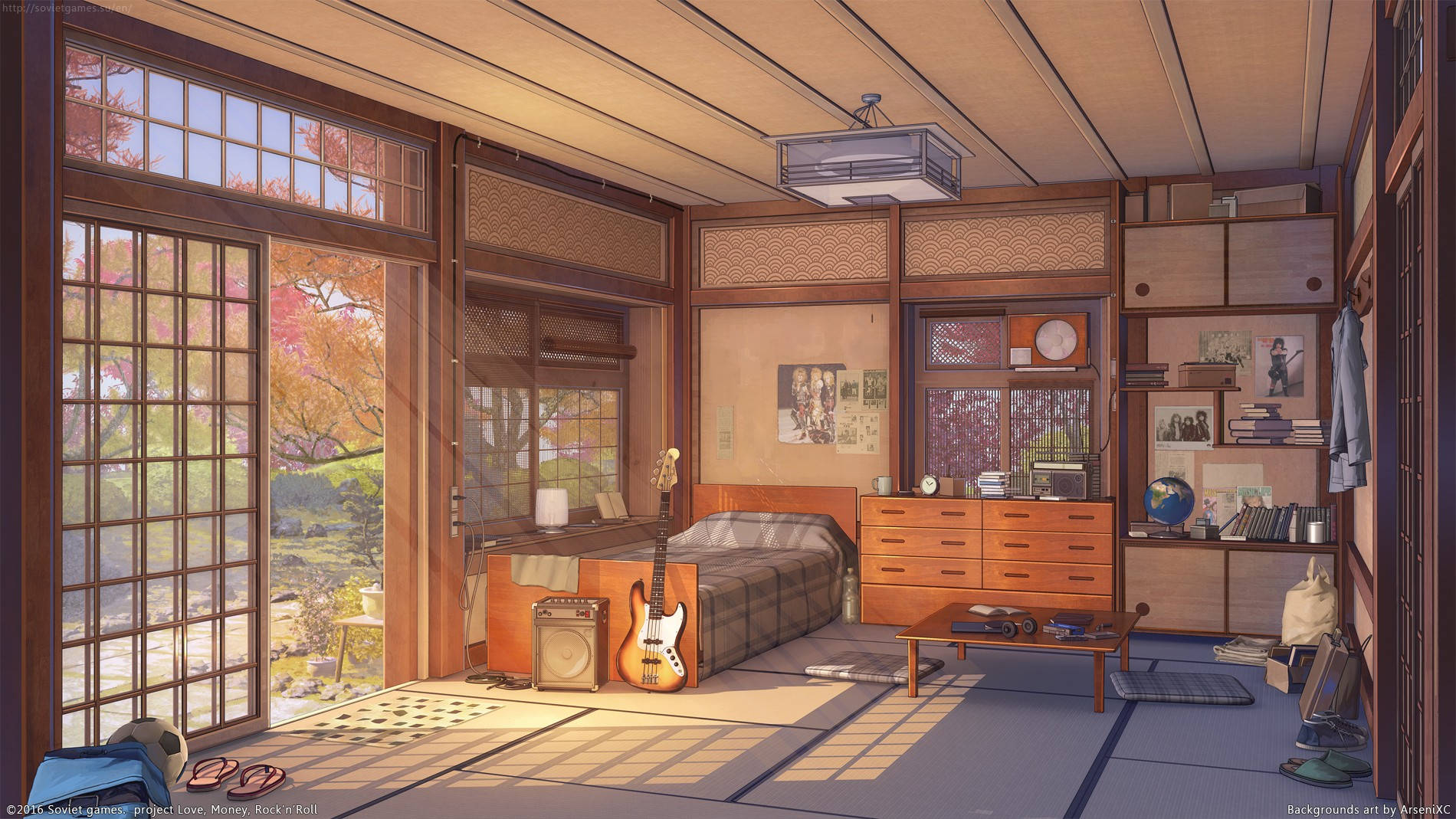 Conventional Style Anime Bedroom Background