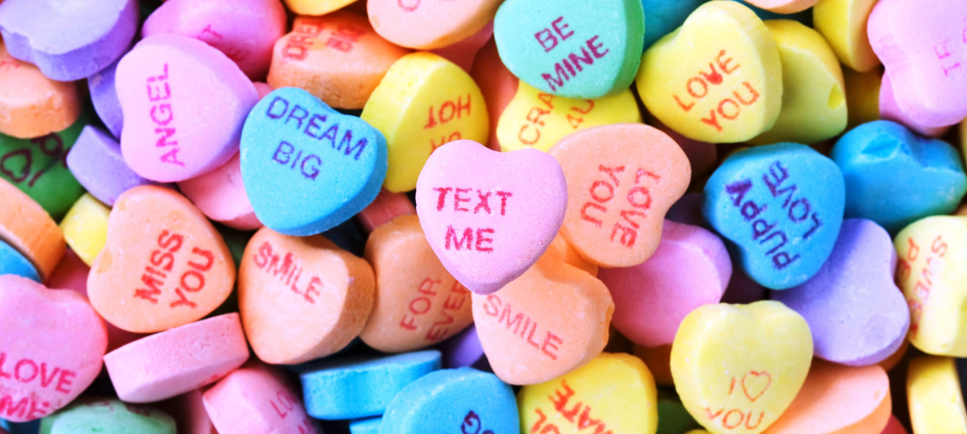 Conversation Heart Candies Background