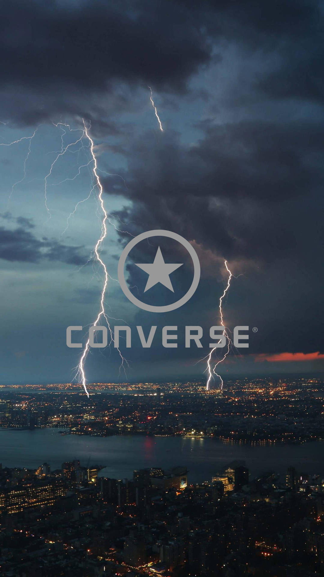 Converse Logo City Lightning Background