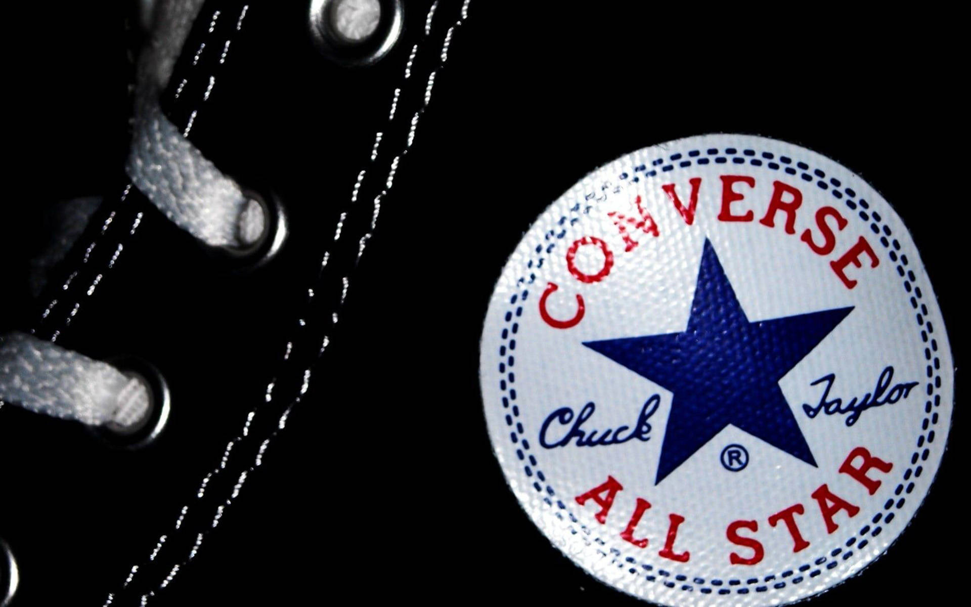 Converse Logo Macro Shot Background