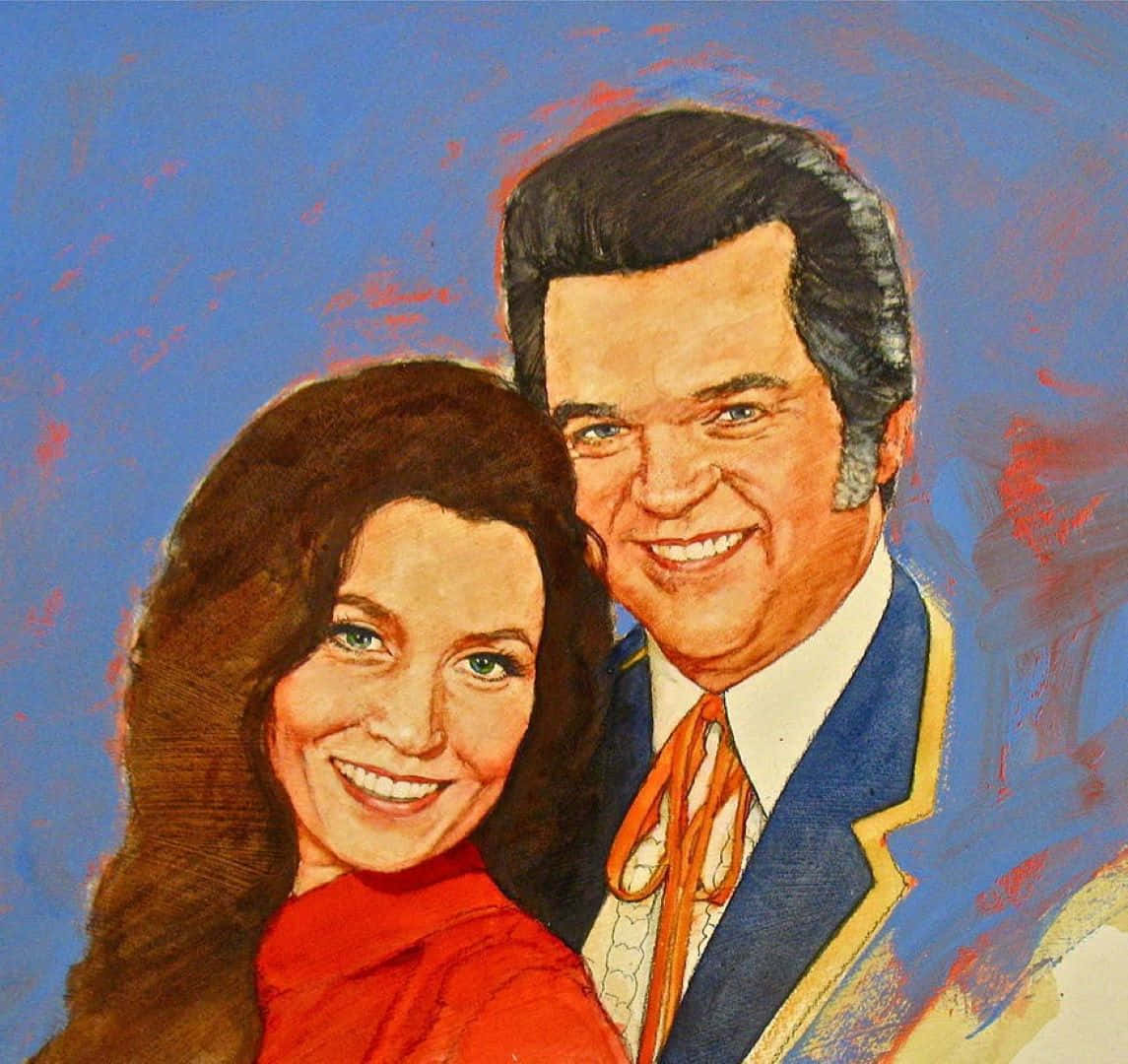 Conway Twittyand Female Companion Portrait Background