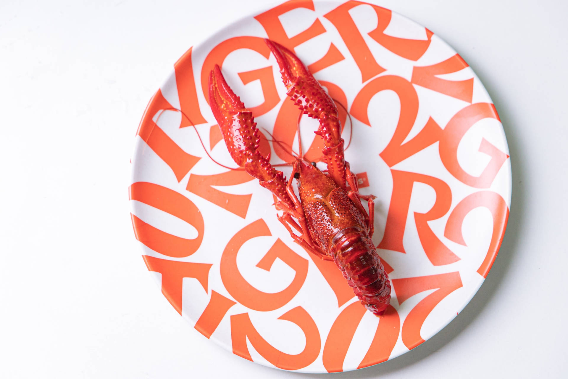 Cooked Crayfish In Plate Background