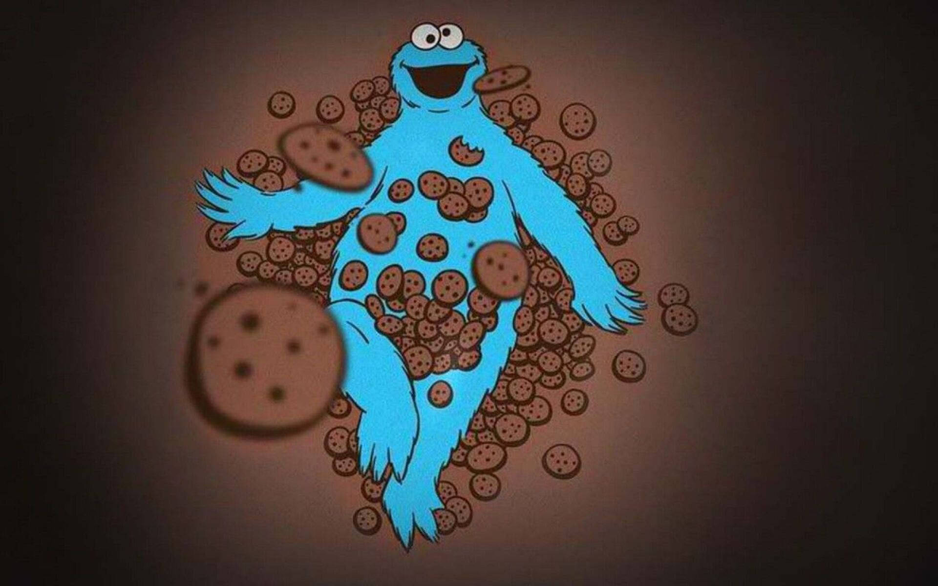 Cookie Filled Cookie Monster Background