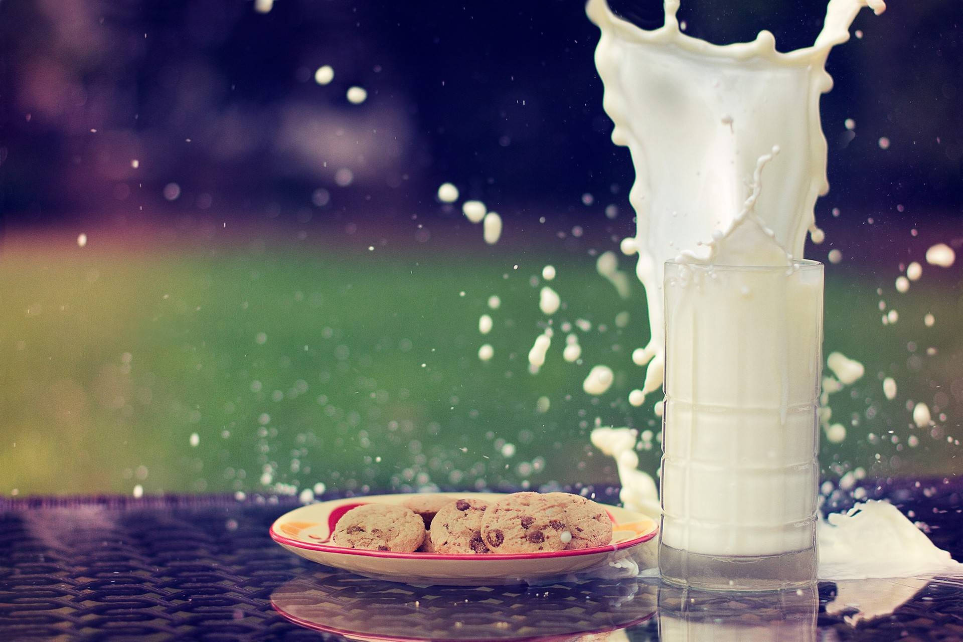 Cookie Plate And Glass Of Milk