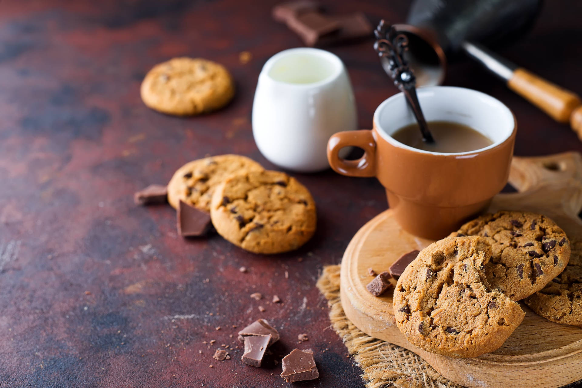 Cookies And Coffee Background