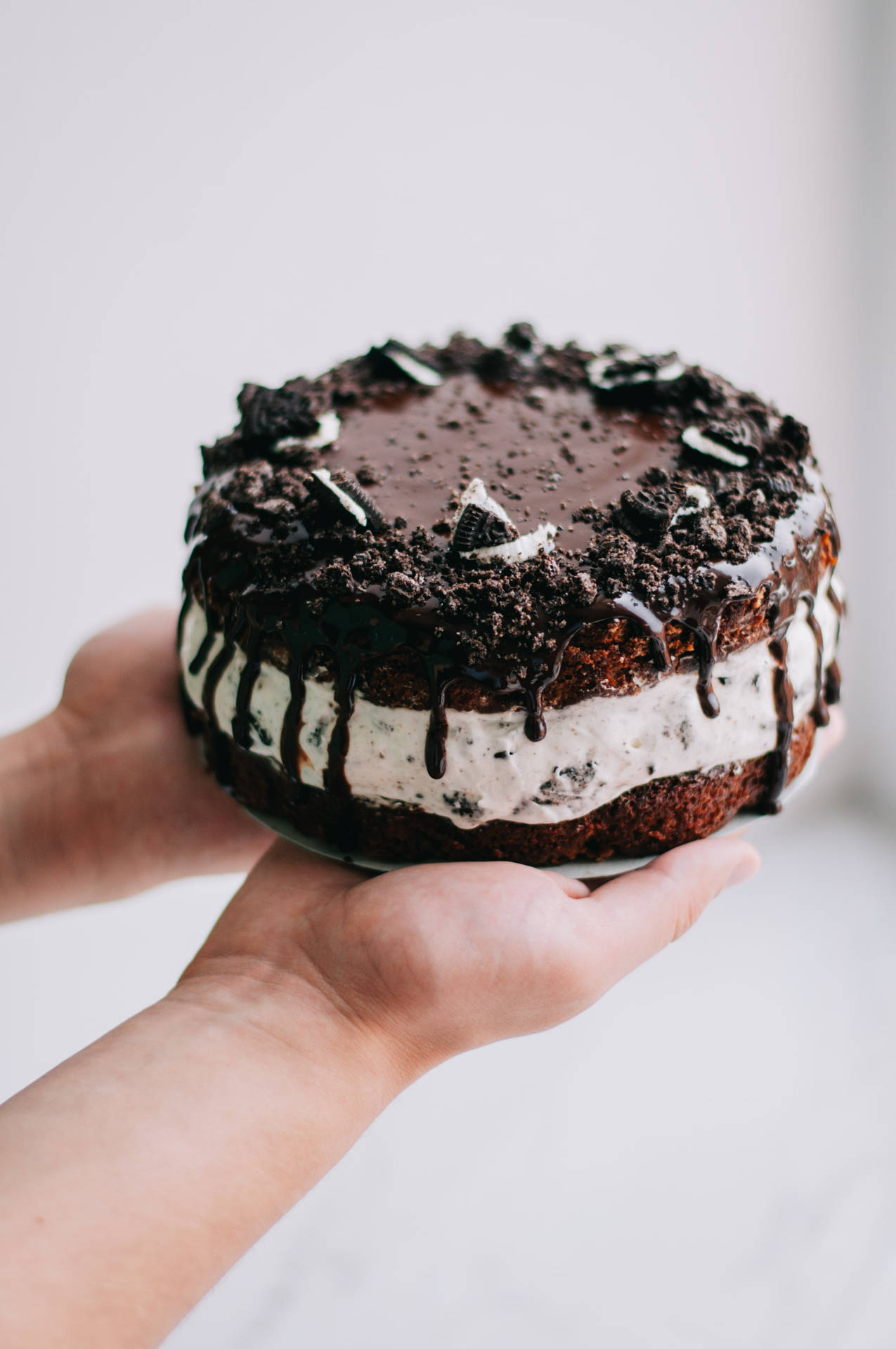 Cookies And Cream Cake Background