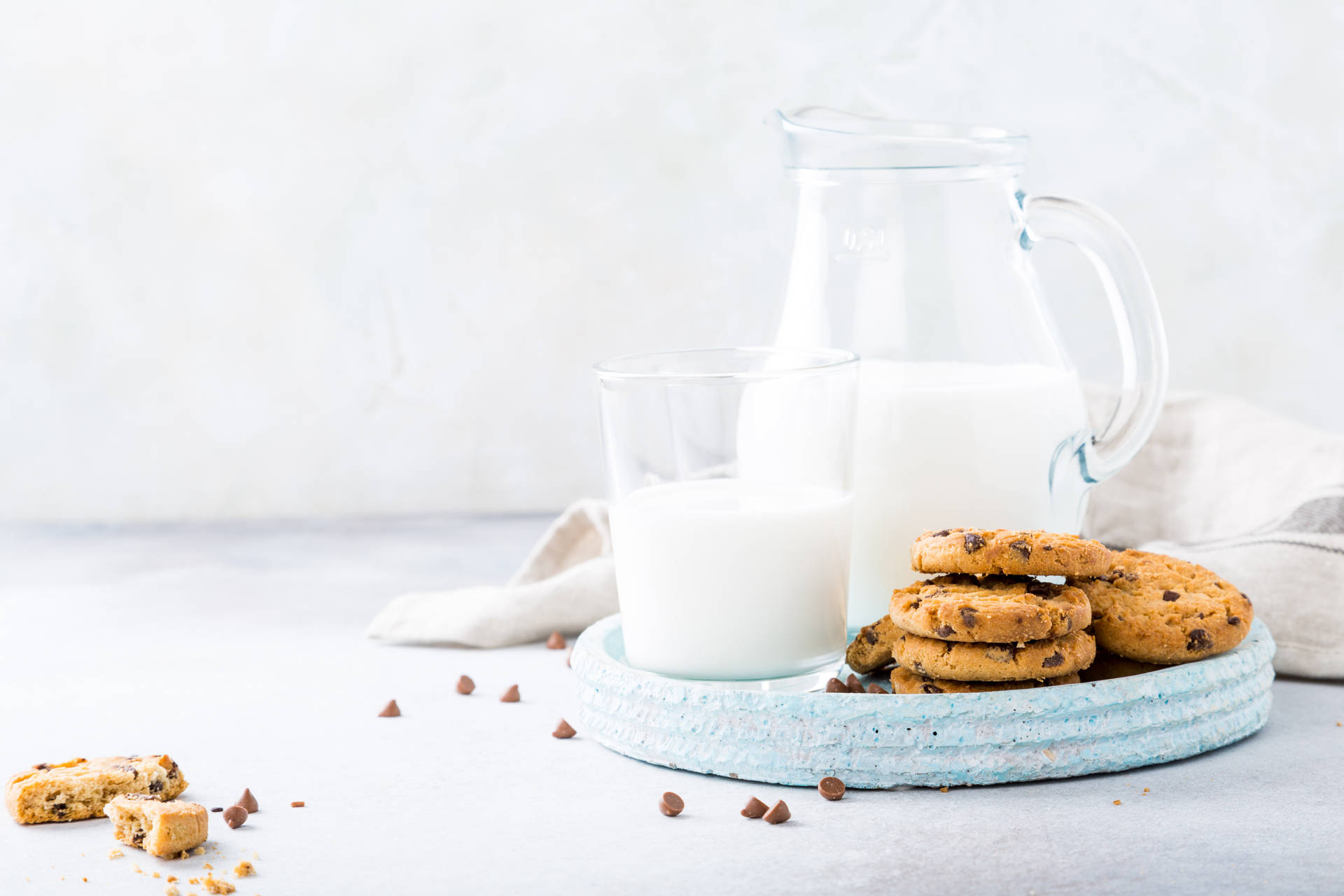 Cookies And Milk Background