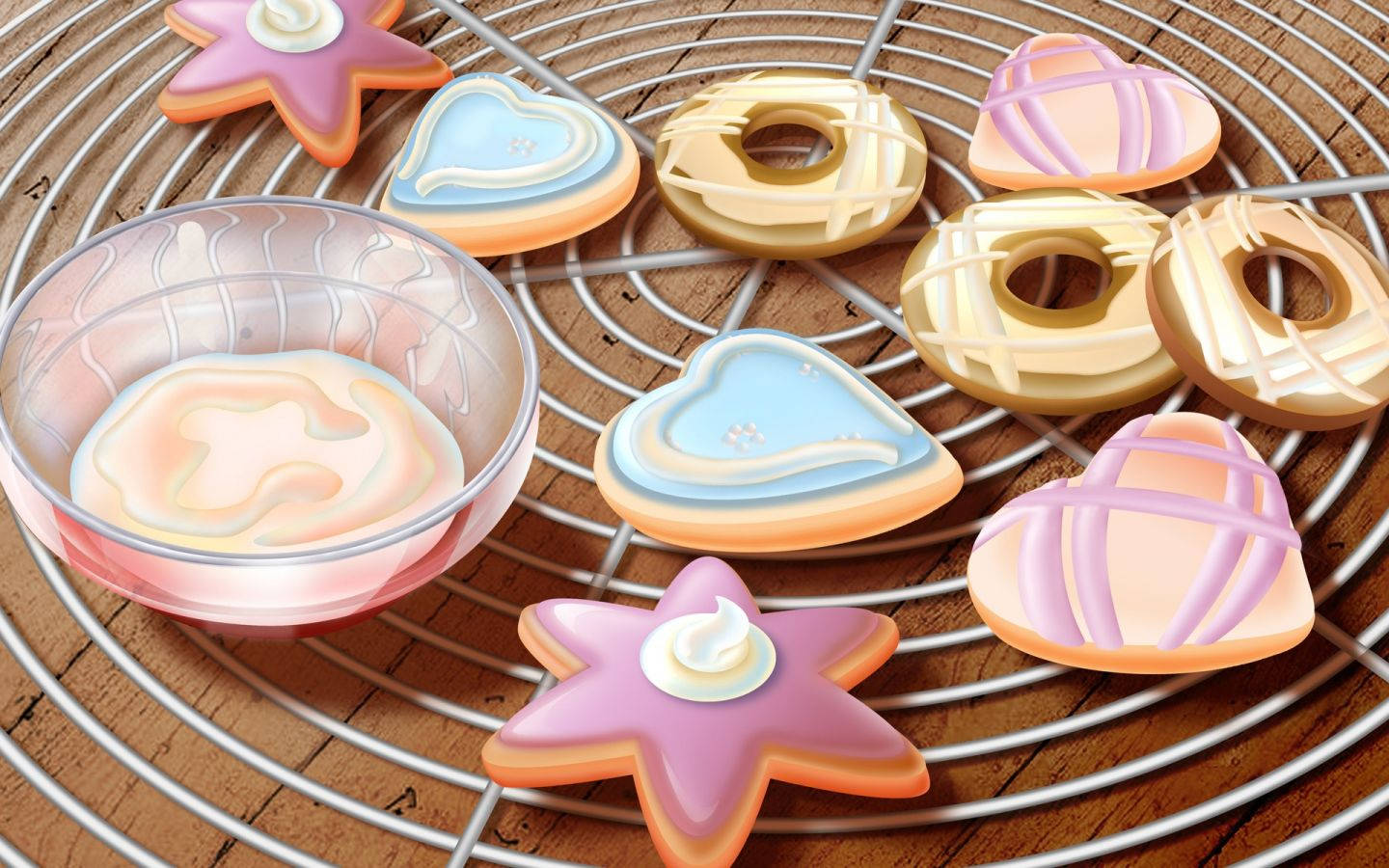 Cookies Digital Art Background