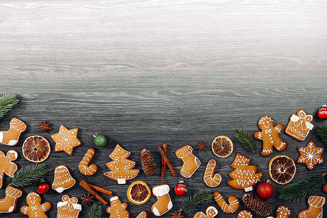 Cookies For Christmas Holiday Desktop Background