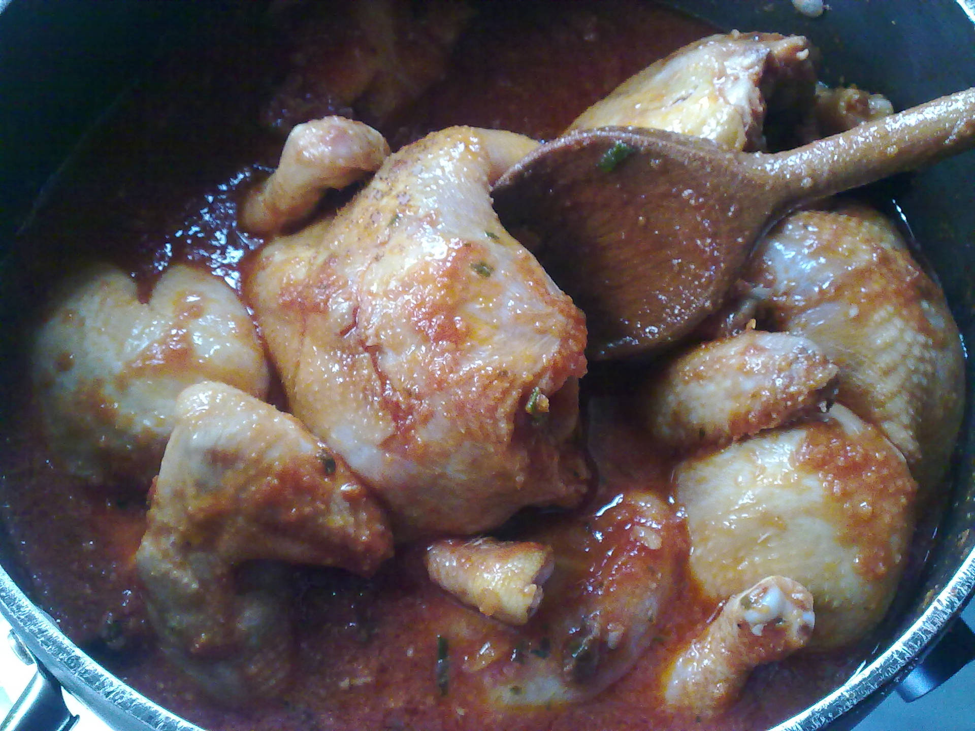 Cooking Quail Stew In A Pot