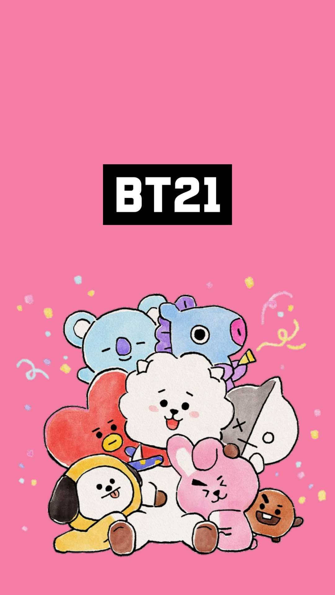 Cooky Bt21 And Friends Background