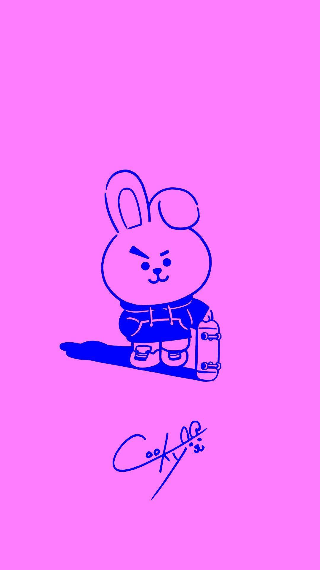 Cooky Bt21 With Skateboard Background