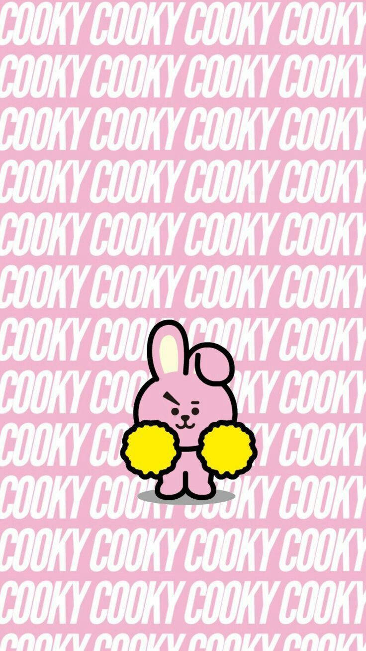 Cooky Bt21 With Yellow Pom-poms