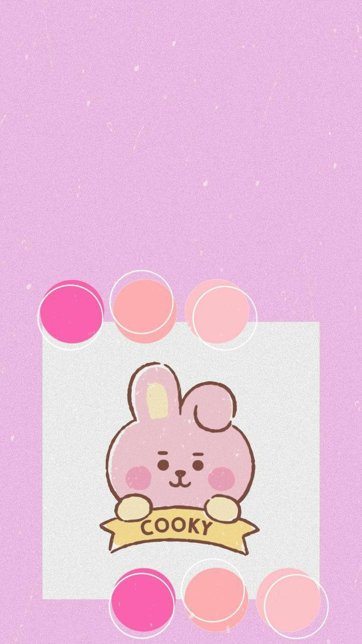 Cooky Bt21 Yellow Ribbon Background