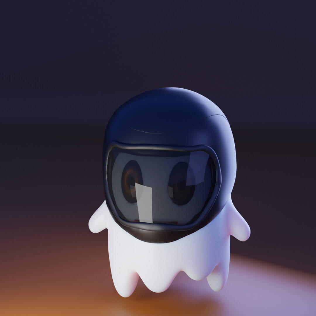 Cool 3d Ghost Helmet Background