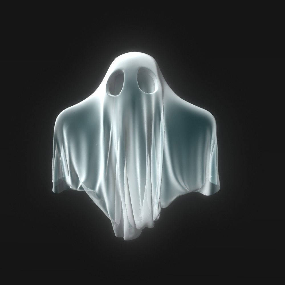 Cool 3d Ghost In Blanket Background