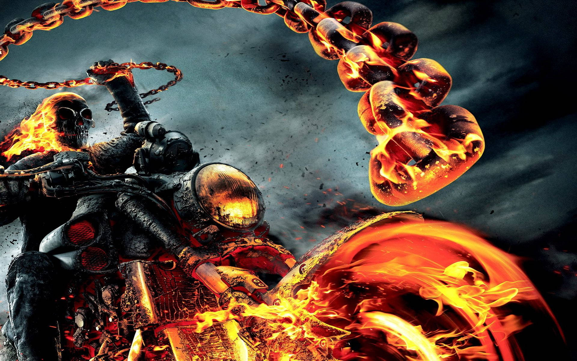 Cool 3d Ghost Rider With Infernal Chain