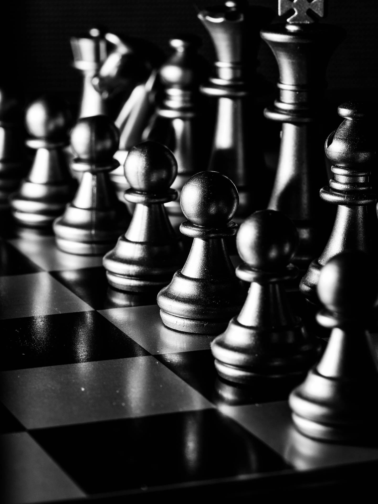 Cool Aesthetic Monochrome Chessboard Background