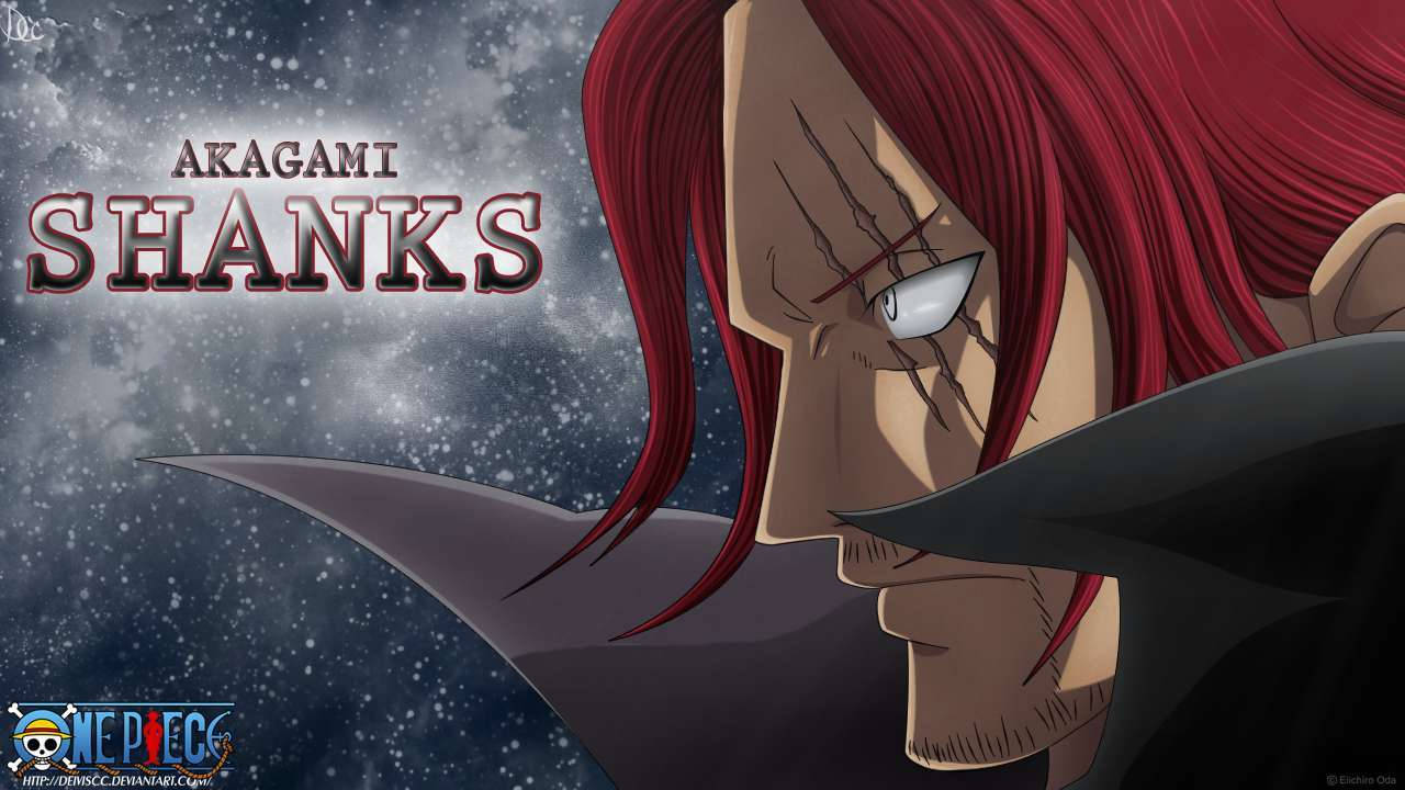 Cool Akagami Shanks One Piece Background