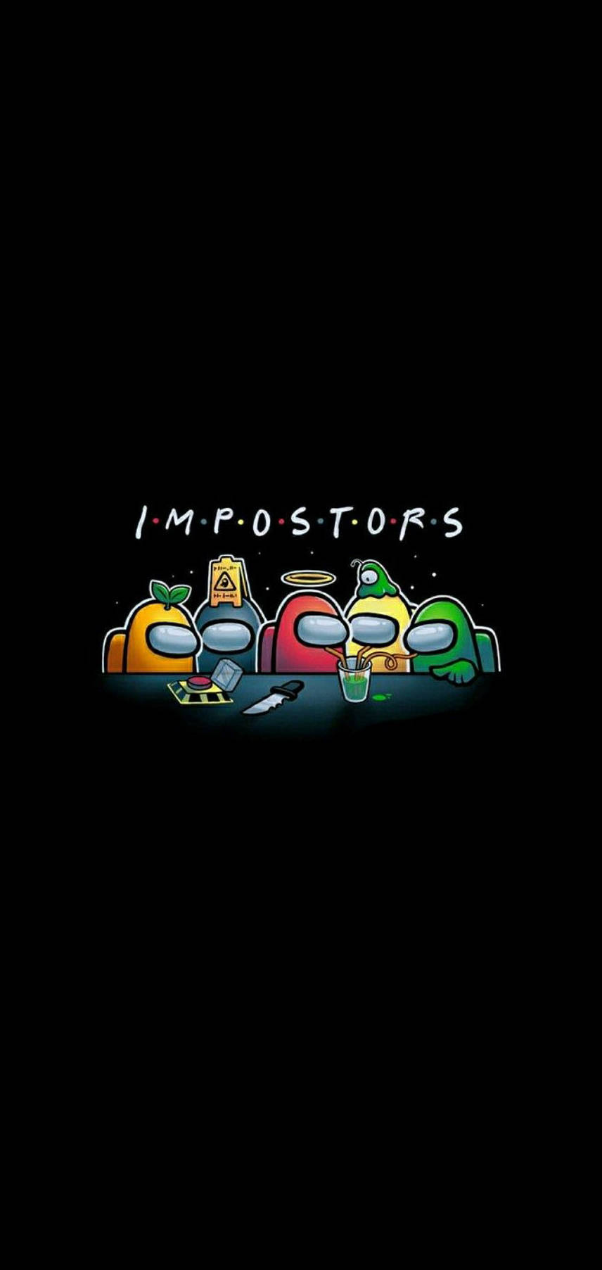 Cool Among Us Impostors Friends Logo