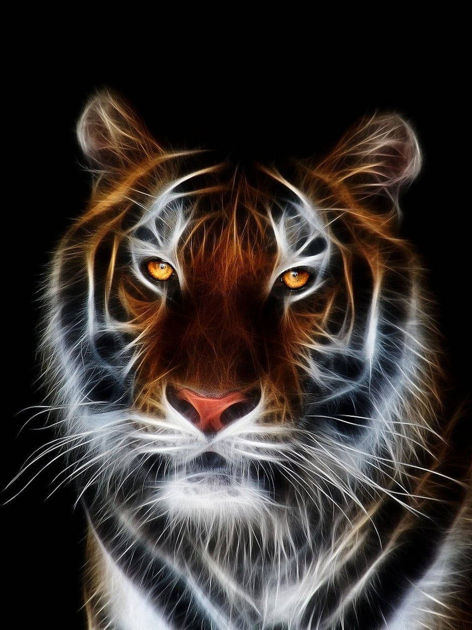 Cool And Calm Tiger Art Background