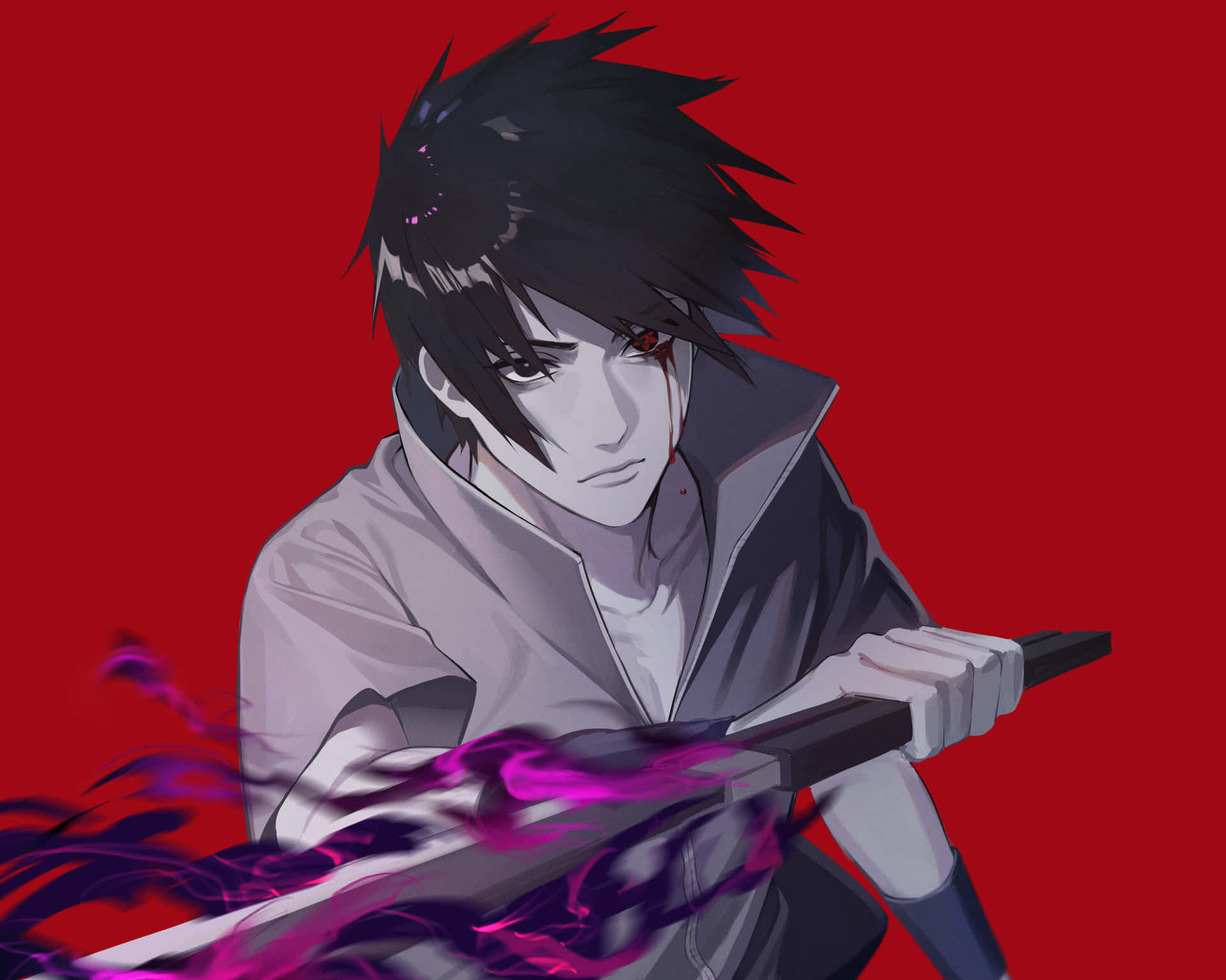 Cool And Intense, Blue Sasuke. Background