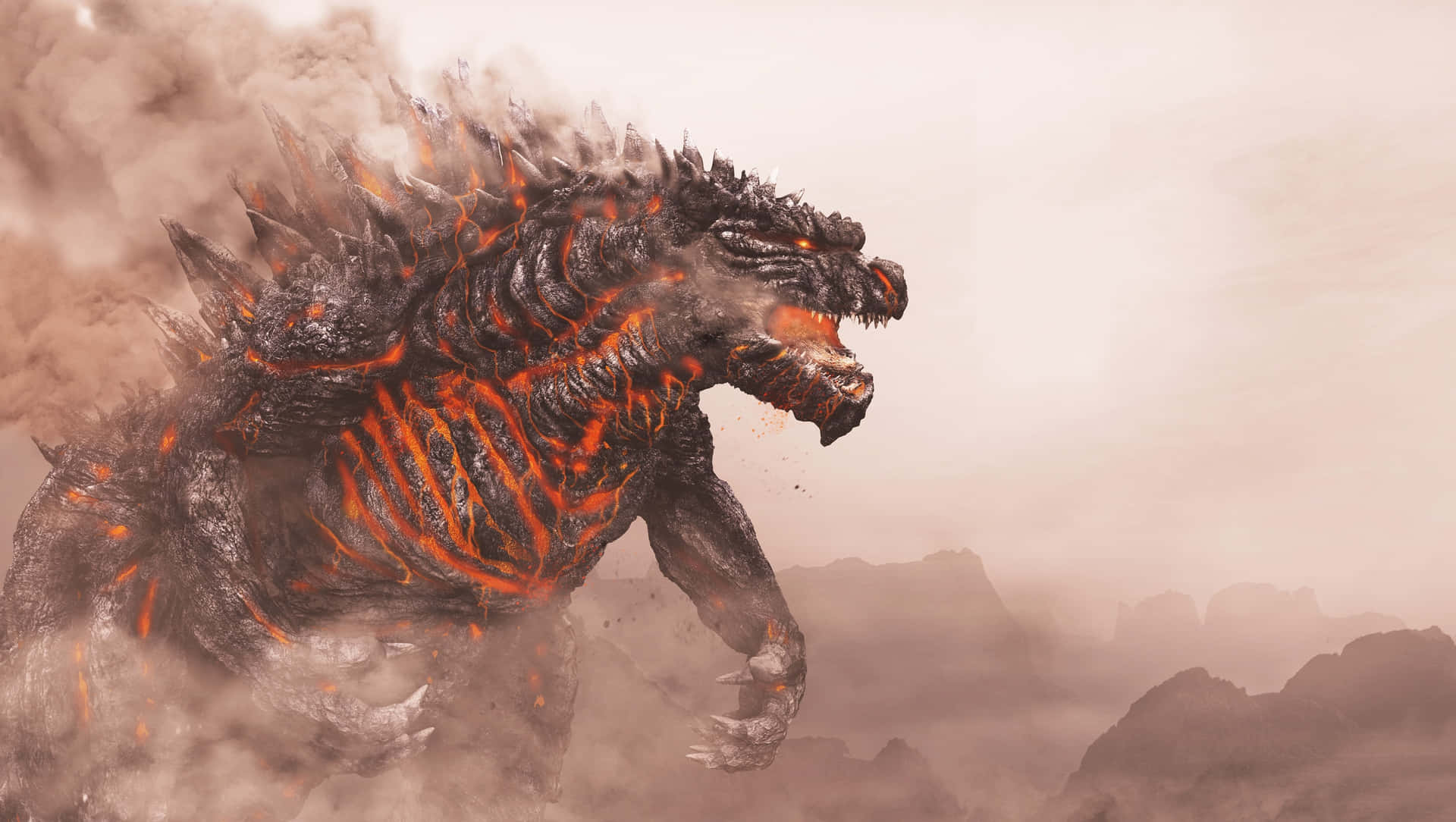 Cool And Powerful Godzilla Background