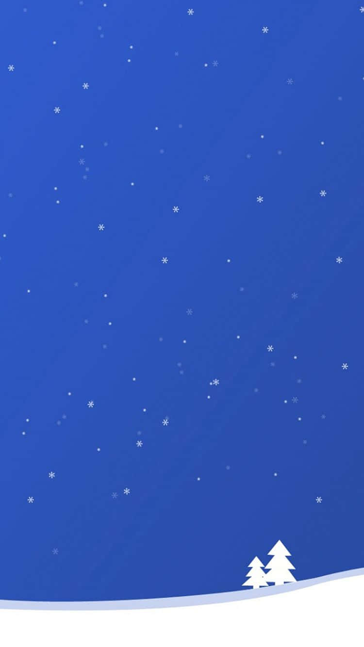 Cool And Sleek: The Simple Blue Iphone Background