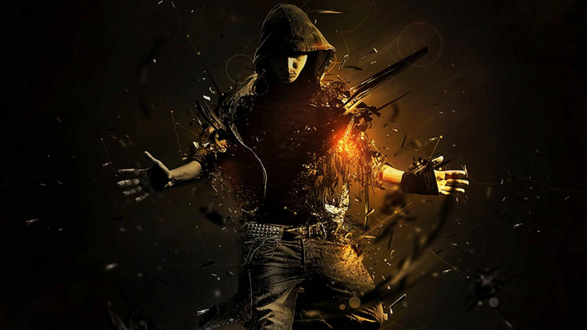 Cool And Stylish Hooded Figure Background