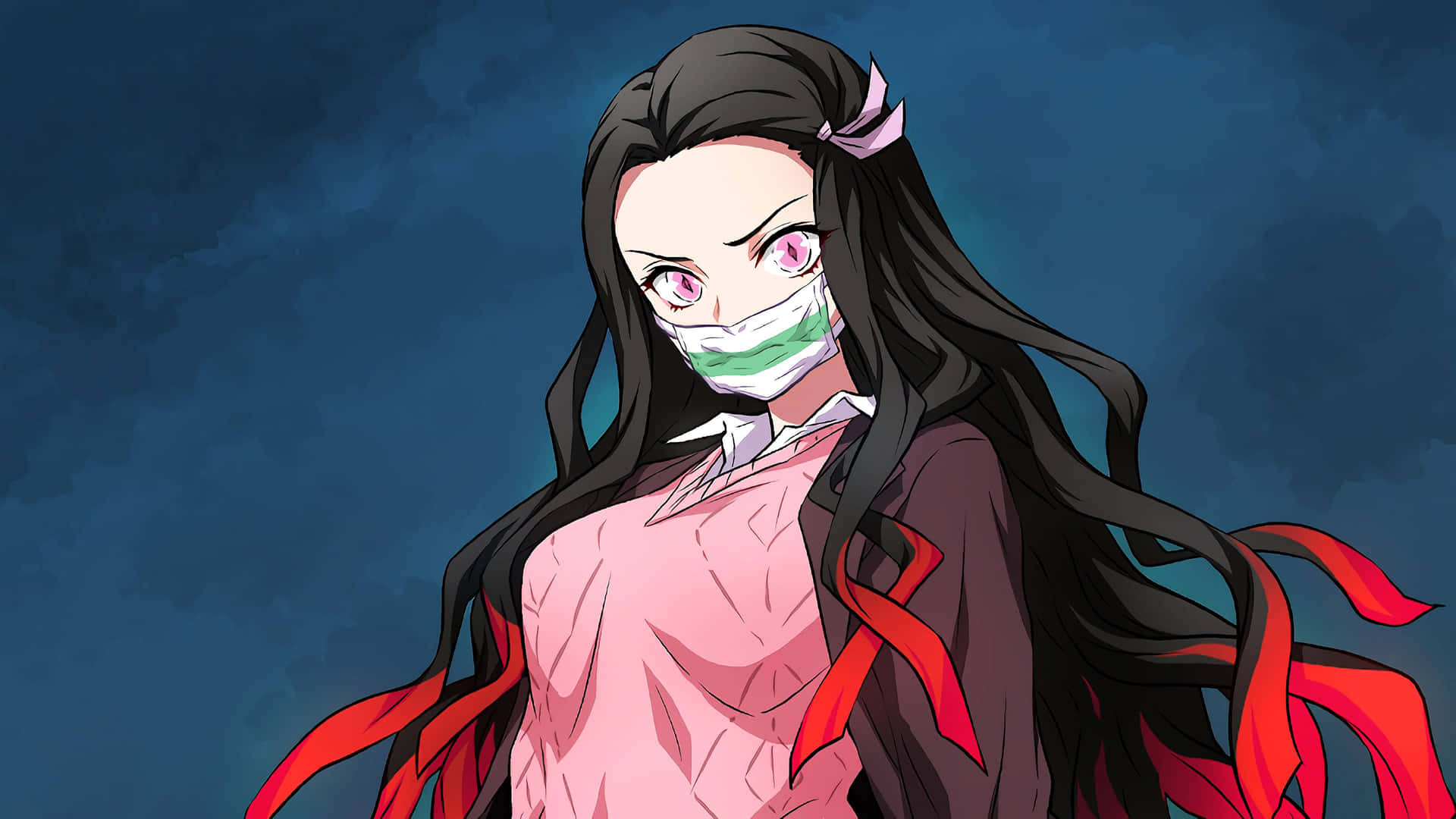 Cool Angry Nezuko Background