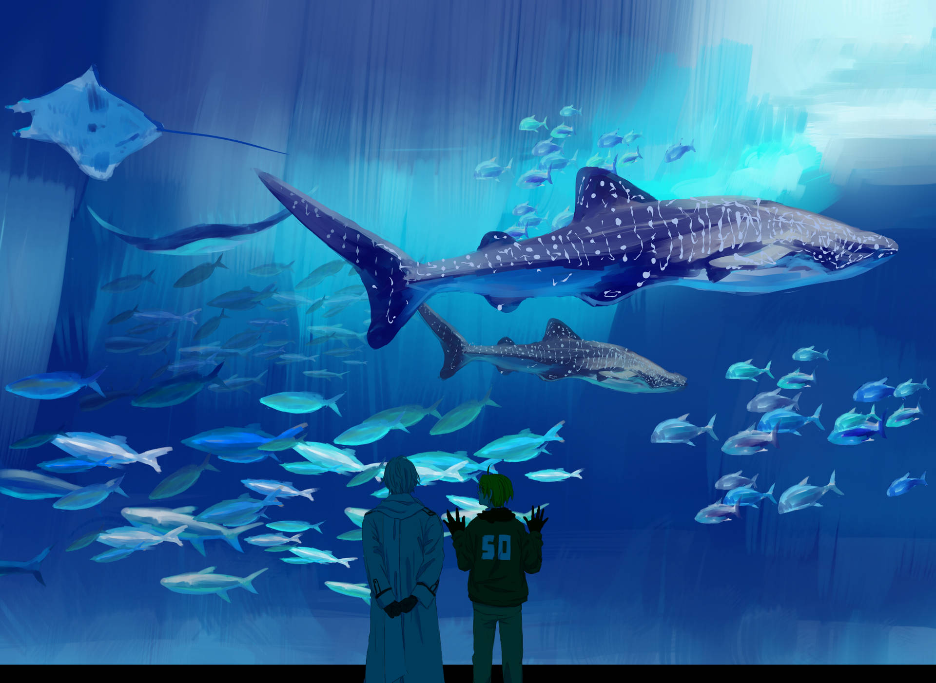 Cool Anime Aquarium Background