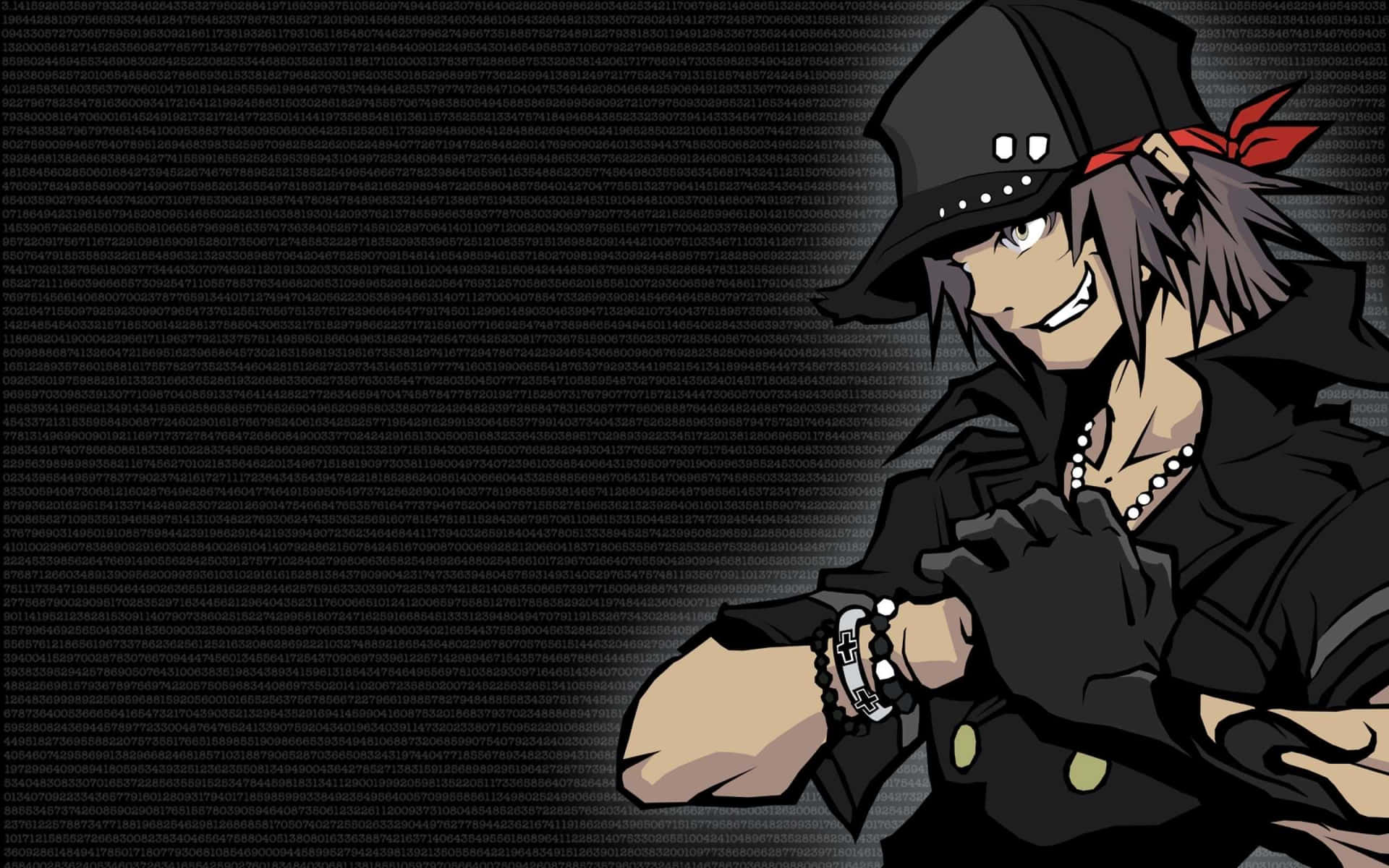 Cool Anime Boy Dressed In Black.