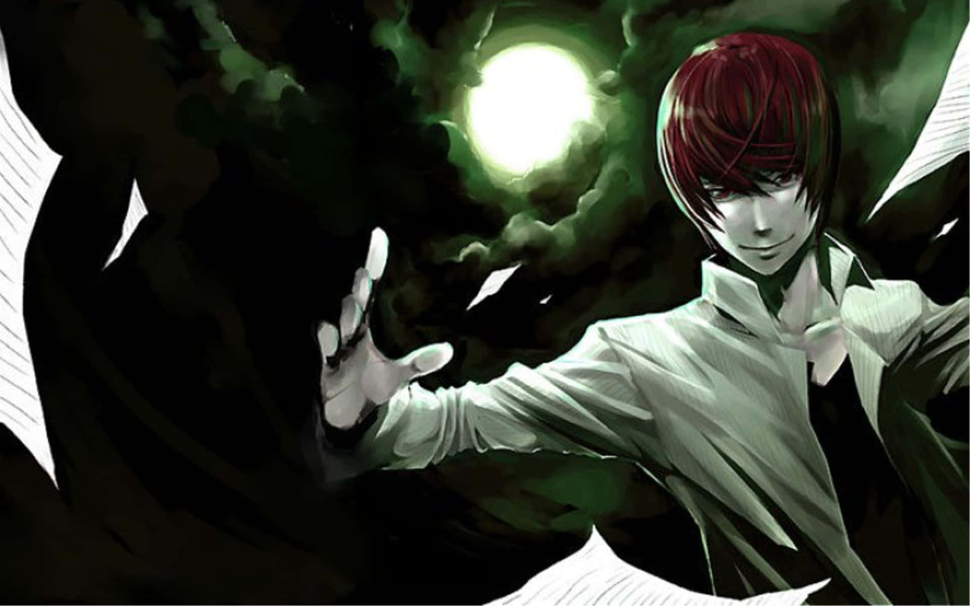Cool Anime Character Death Note Light Yagami Background