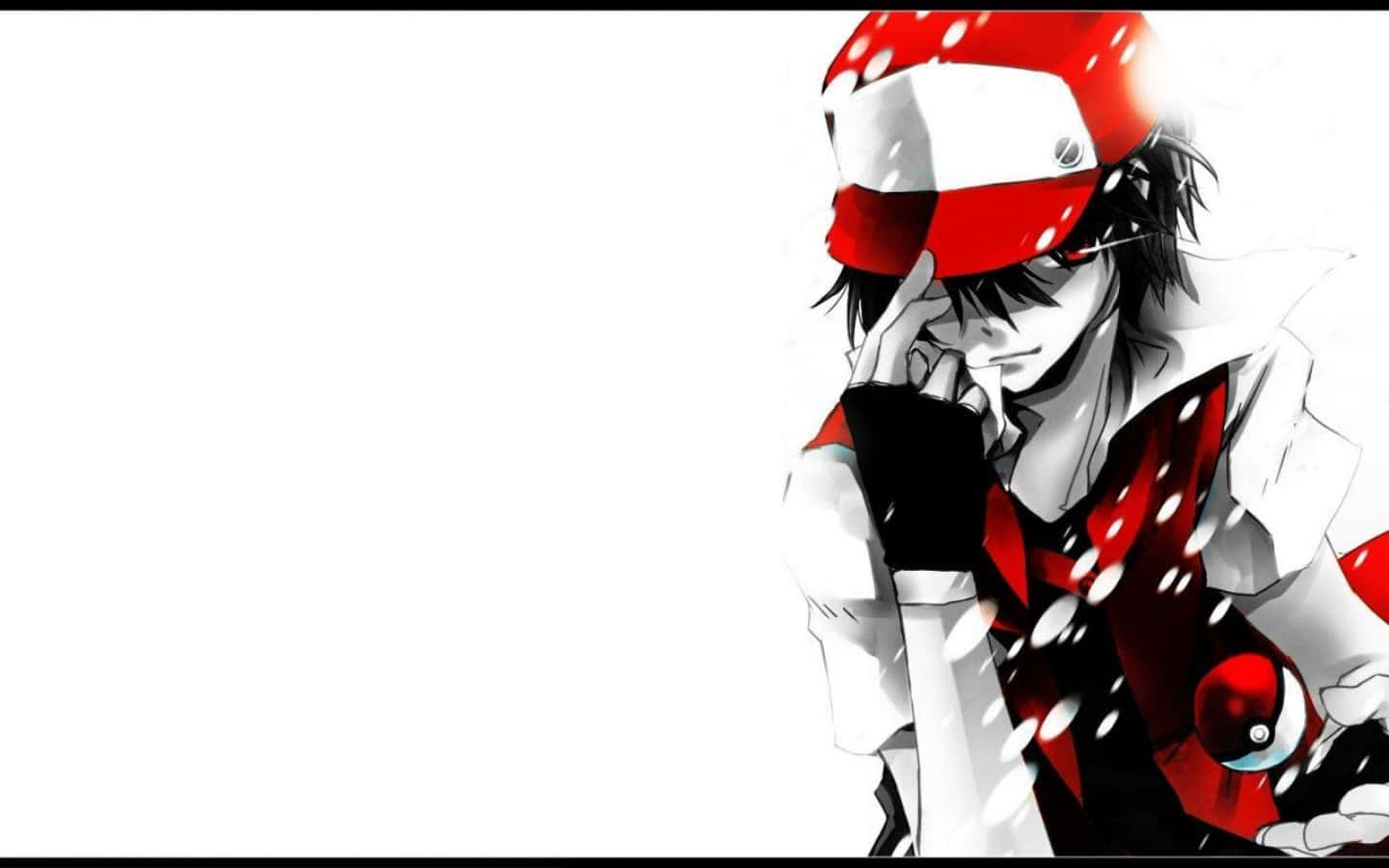 Cool Anime Character Pokemon Red Background