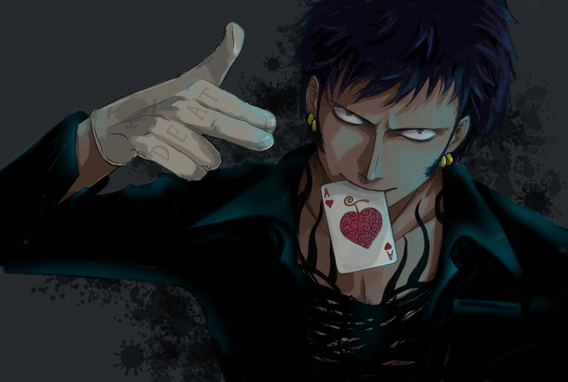 Cool Anime Character Trafalgar Law One Piece Background