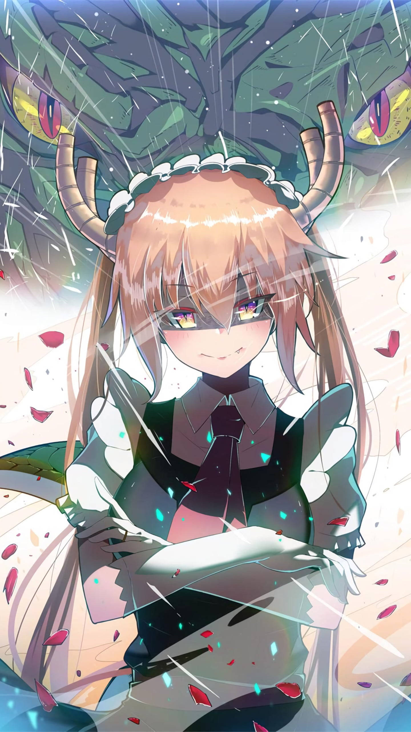 Cool Anime Girl Pfp Dragon Maid Background