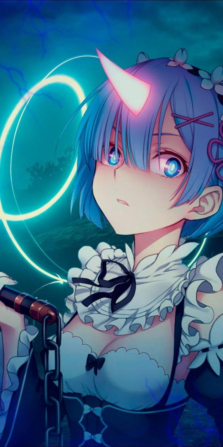 Cool Anime Girl Pfp Maid Rem Background