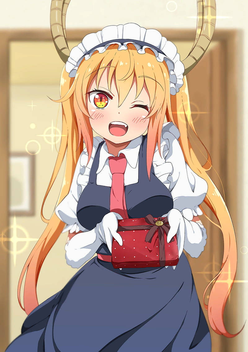 Cool Anime Girl Pfp Maid Tohru Background