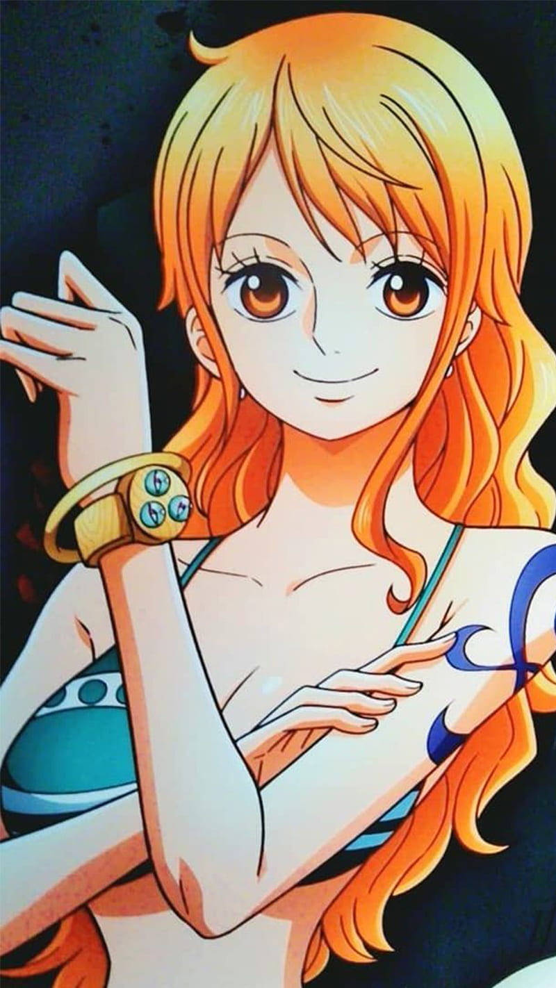 Cool Anime Girl Pfp Nami Background