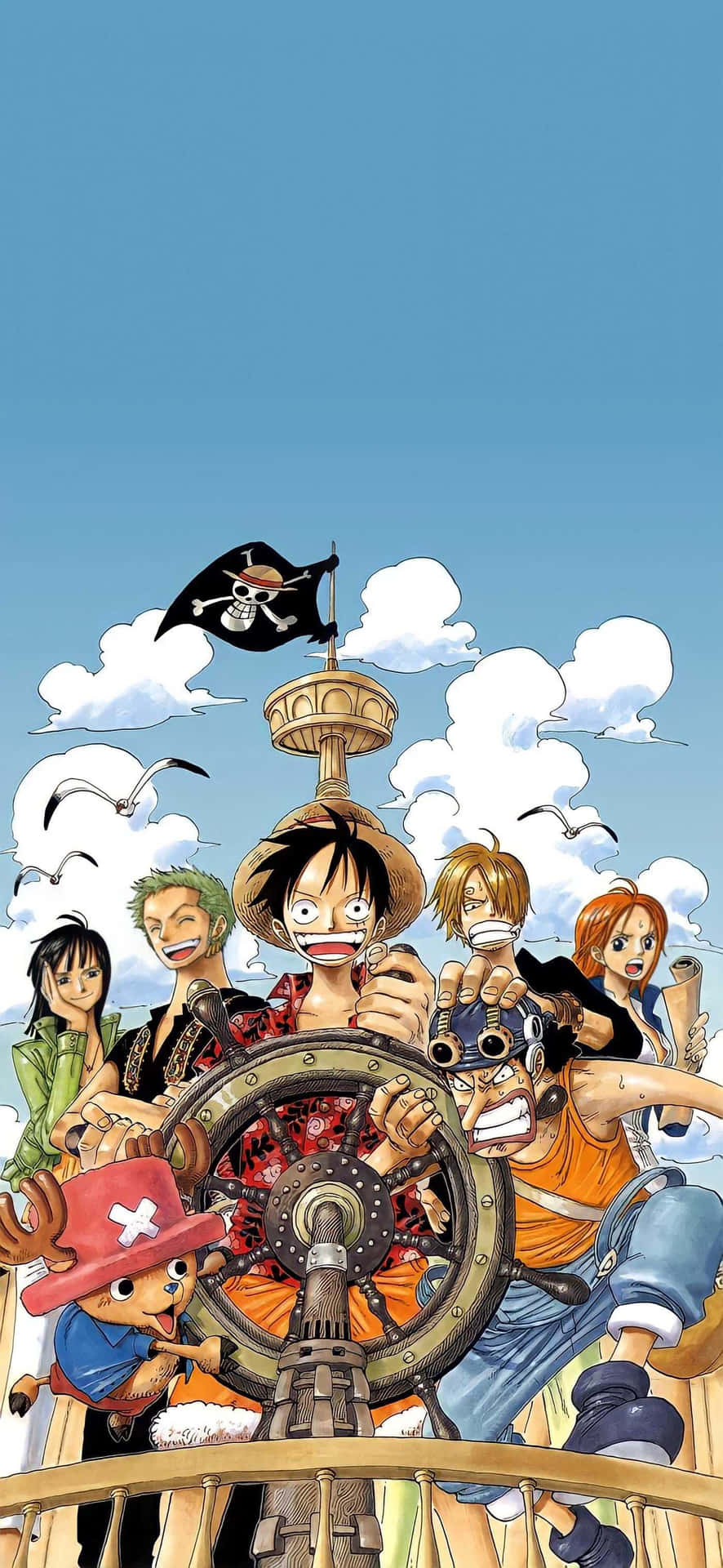 Cool Anime Iphone One Piece Gang Background