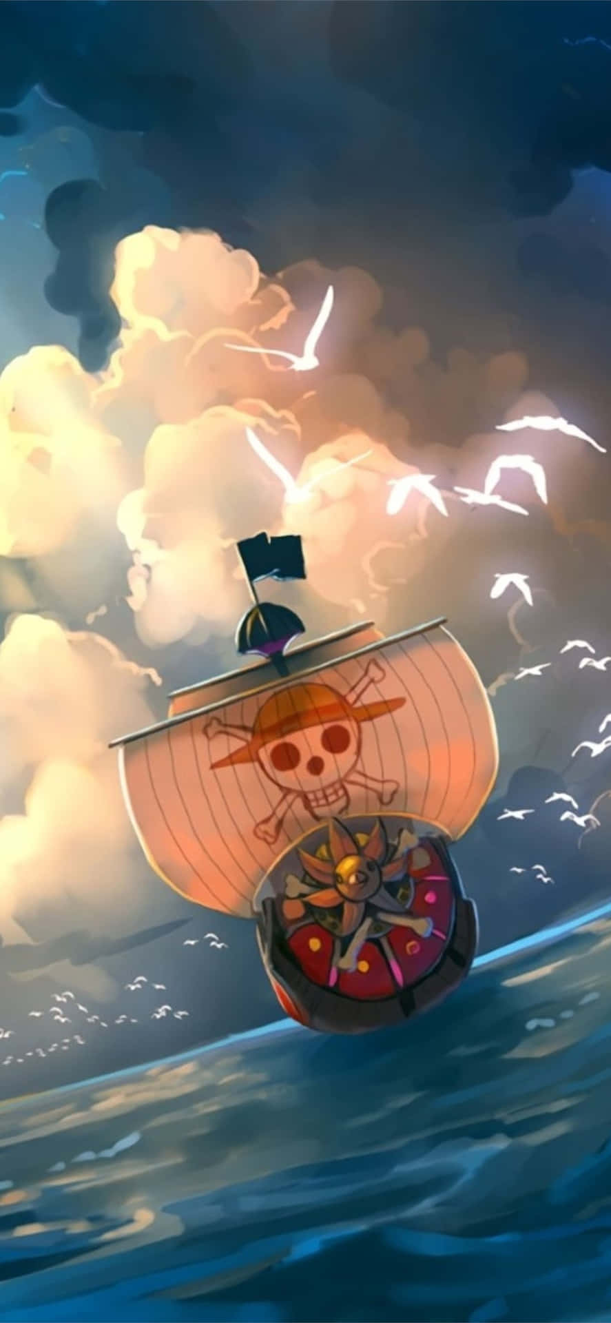 Cool Anime Iphone One Piece Ship Background
