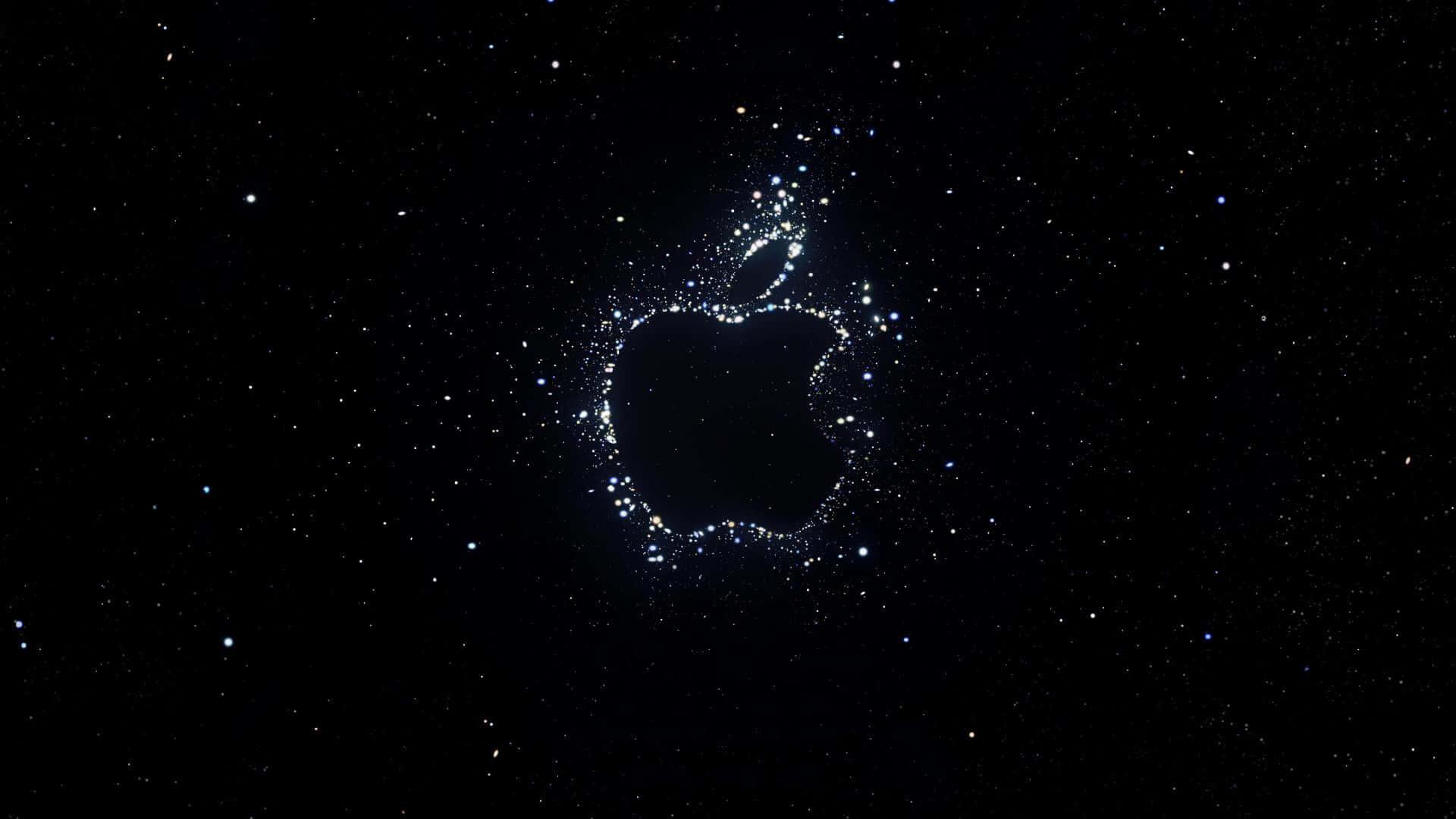 Cool Apple Dark With Stars Background