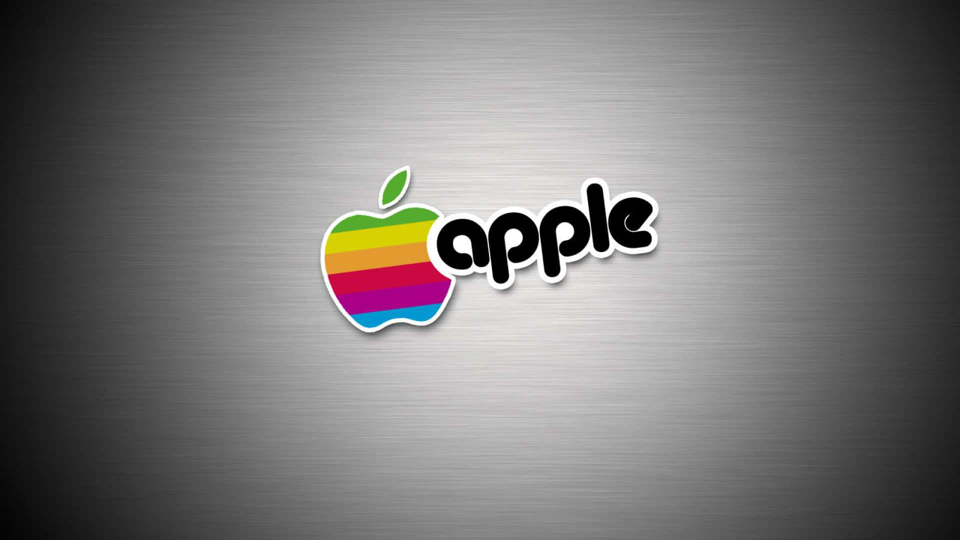 Cool Apple Vintage Logo Metal Background Background