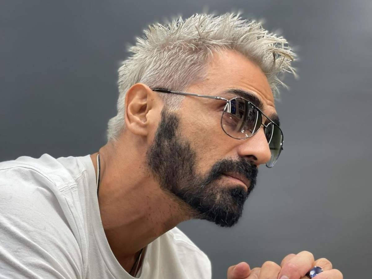 Cool Arjun Rampal With White Hair Background