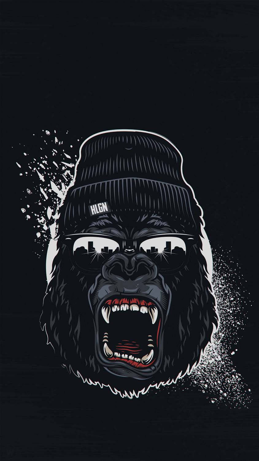 Cool Art Black Gorilla Iphone